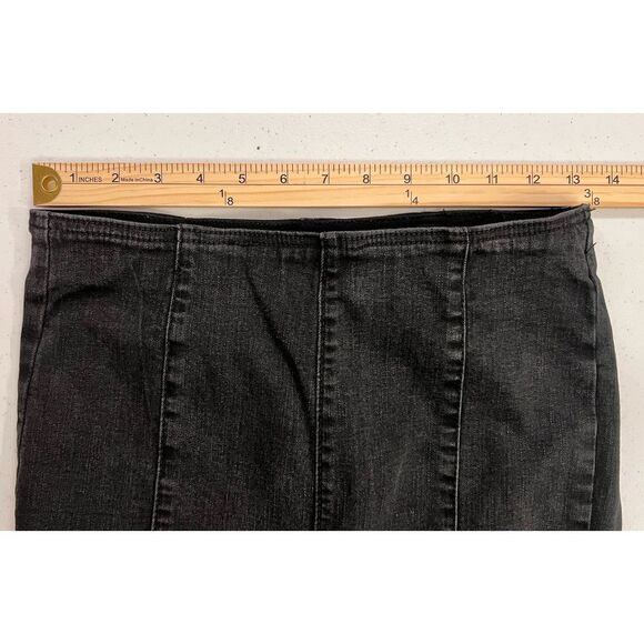 We The Free People Flare‎ Jean Size 26 Black Denim Bell Bottom Stretch Pull On - Picture 7 of 10